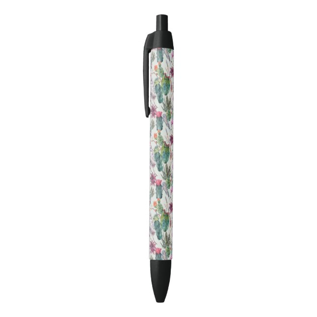 Exotic Boho Watercolor Cactus & Succulent Pattern Pen (Top (Vertical))