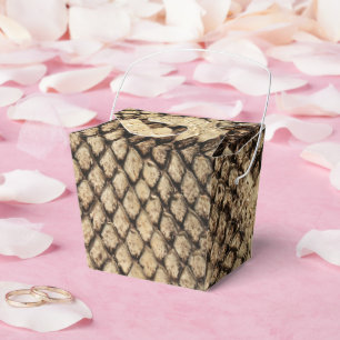 Exotic bold snake skin animal print pattern modern favor boxes