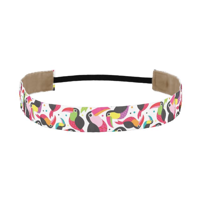 exotic brazil toucan bird background athletic headband (Front)