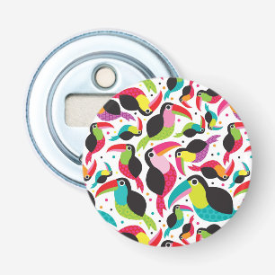 exotic brazil toucan bird background bottle opener