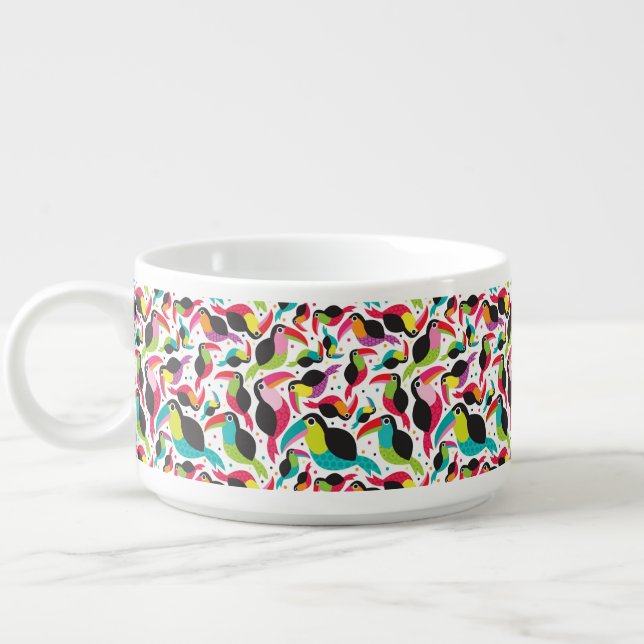 exotic brazil toucan bird background bowl (Right)