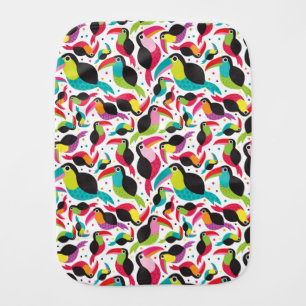 exotic brazil toucan bird background burp cloth