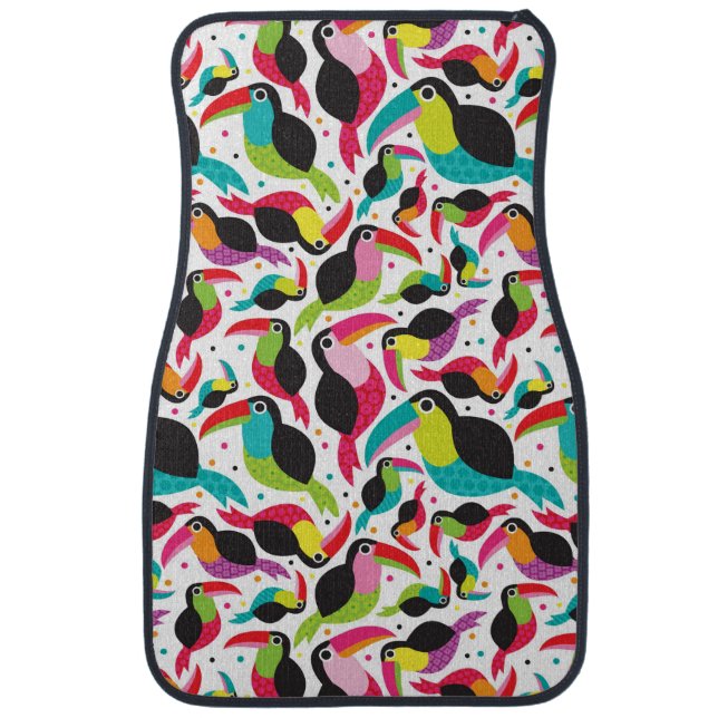 exotic brazil toucan bird background car floor mat (Front)