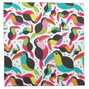 exotic brazil toucan bird background cloth napkin