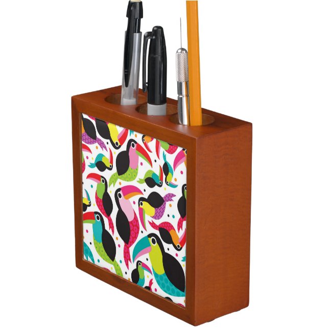 exotic brazil toucan bird background desk organizer (In Situ)