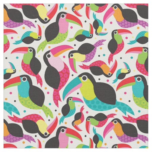 exotic brazil toucan bird background fabric