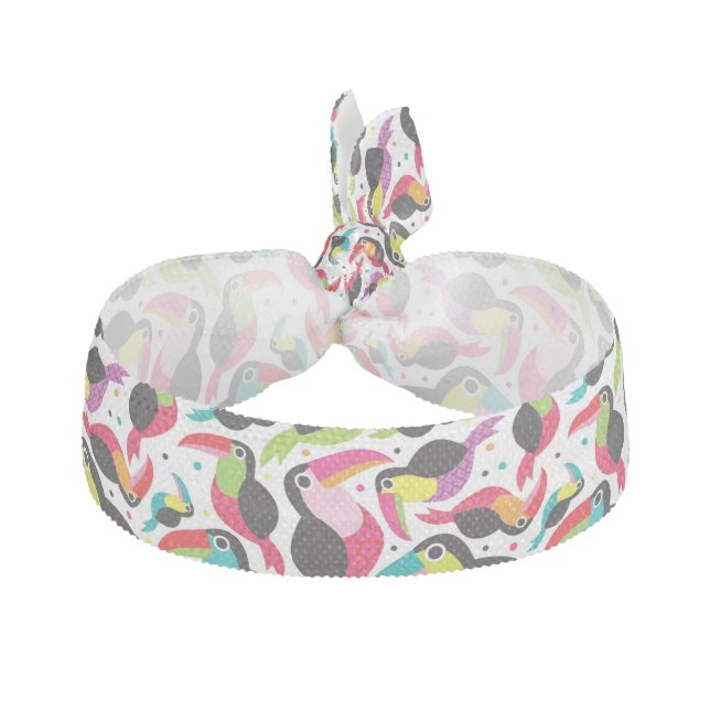 exotic brazil toucan bird background hair tie (Front)
