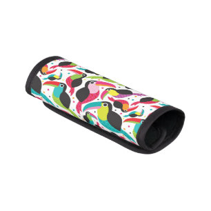 exotic brazil toucan bird background luggage handle wrap