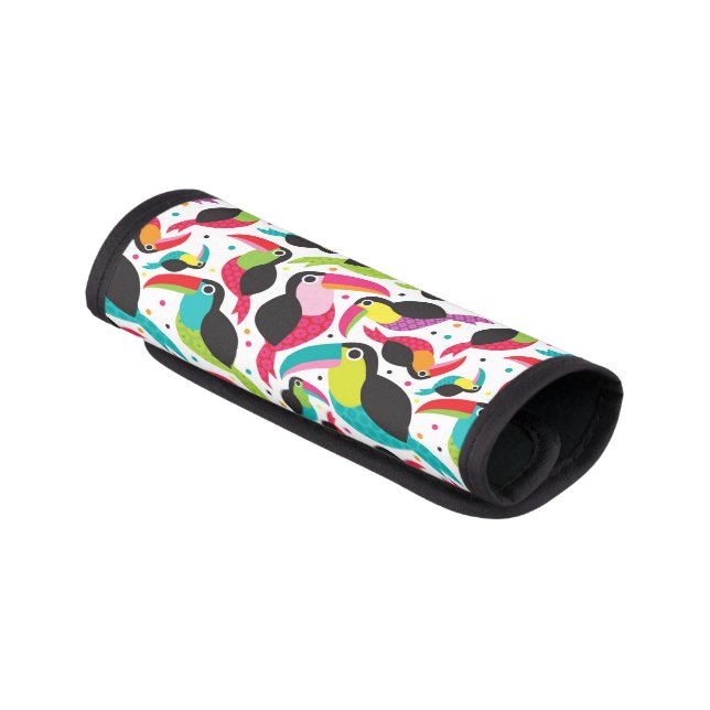 exotic brazil toucan bird background luggage handle wrap (Angled)