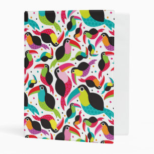 exotic brazil toucan bird background mini binder