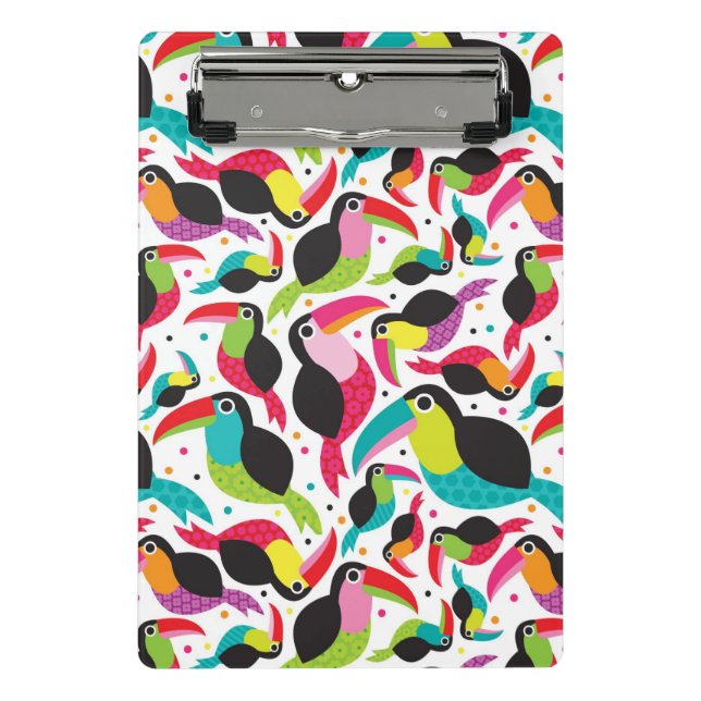 exotic brazil toucan bird background mini clipboard (Front)