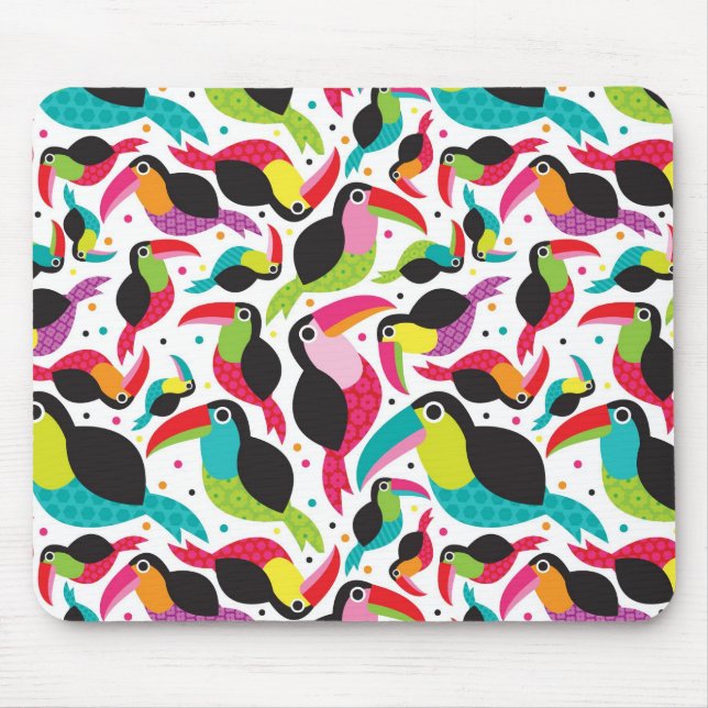 exotic brazil toucan bird background mouse pad (Front)