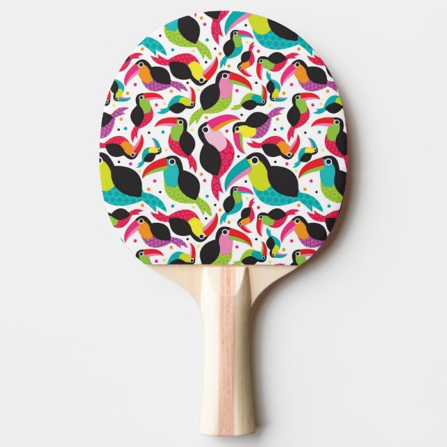 exotic brazil toucan bird background Ping-Pong paddle (Front)