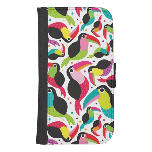 exotic brazil toucan bird background samsung galaxy wallet case (Front)