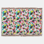 exotic brazil toucan bird background throw blanket
