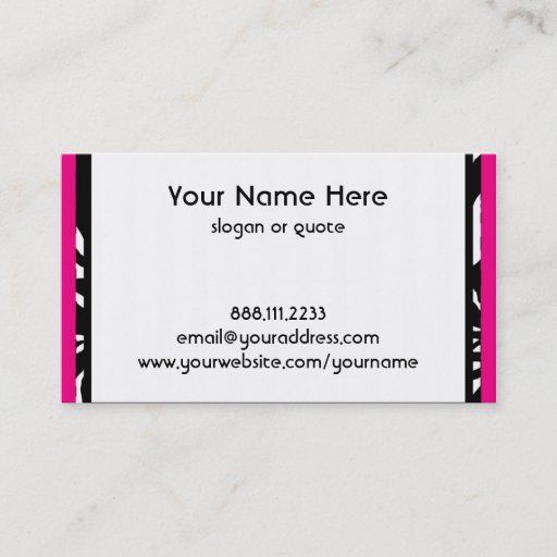 Customizable eXotic Business Card Template