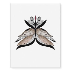 Exotic butterfly art abstract flower illustration temporary tattoos