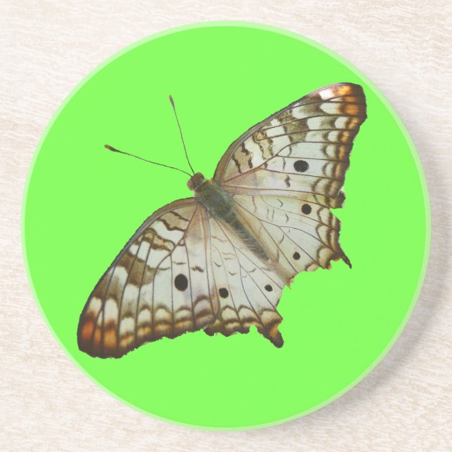 Exotic Butterfly from St. Lucia Sandstone Coaster (Front)