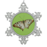 Exotic Butterfly from St. Lucia Snowflake Pewter Christmas Ornament