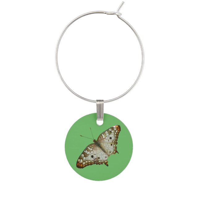 Exotic Butterfly from St. Lucia Wine Charm (Front)