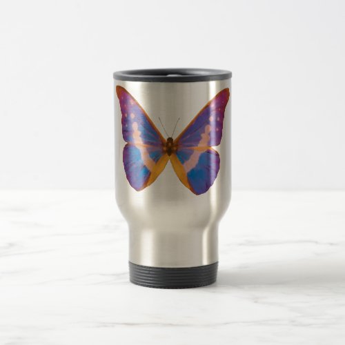 Exotic Butterfly Watercolor Travel Mug