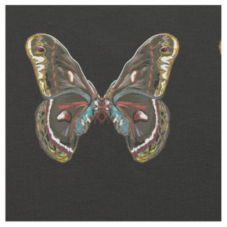 Exotic Butterfy Art Drawing Fabric