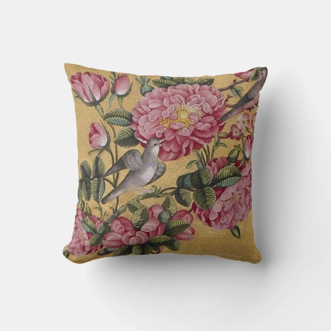 Exotic Camellias Throw Pillow (Front)