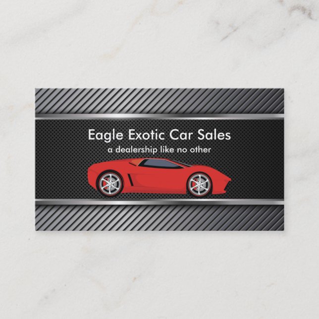 Exotic Car Sales Business Card (Front)