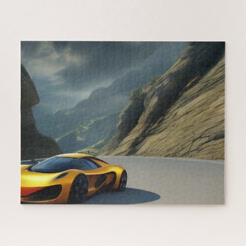 Exotic Cars In The Mountains v3 Jigsaw Puzzle