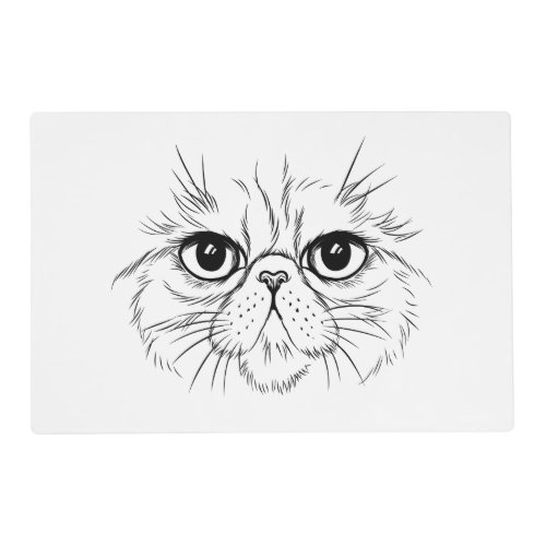 Exotic Cat Face Laminated Placemat