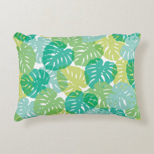 Exotic Cheese Plant: Tropical Monstera Accent Pillow