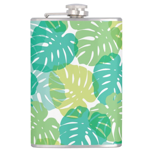 Exotic Cheese Plant: Tropical Monstera Flask (Front)