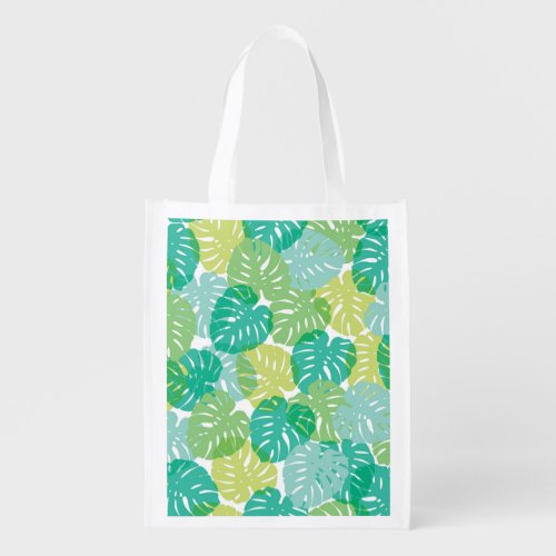 Exotic Cheese Plant Tropical Monstera Grocery Bag