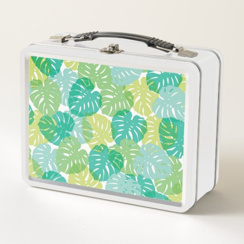 Exotic Cheese Plant Tropical Monstera Metal Lunch Box