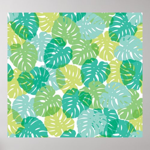 Exotic Cheese Plant Tropical Monstera Poster