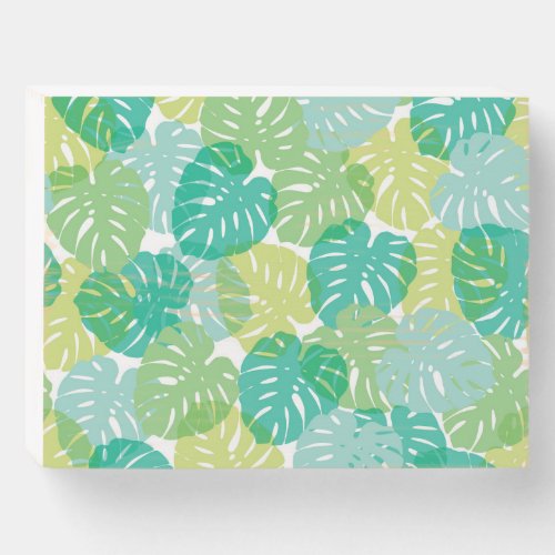 Exotic Cheese Plant Tropical Monstera Wooden Box Sign