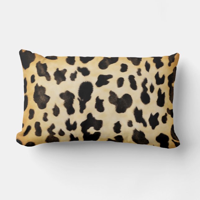 Exotic Cheetah Print Lumbar Throw Pillow (Front)