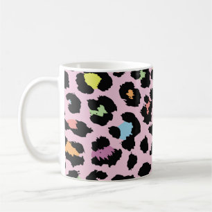 exotic colorful wild leopard design hand drawn fas coffee mug