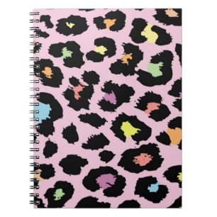 exotic colorful wild leopard design hand drawn fas notebook