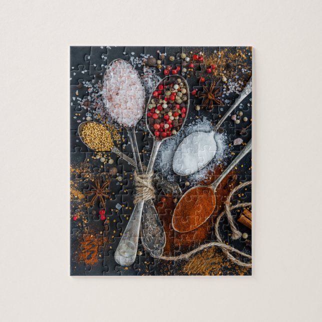 Exotic Cooking Spices & Spoons Jigsaw Puzzle (Vertical)