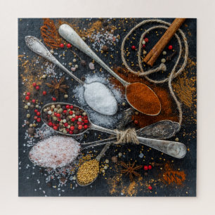 Exotic Cooking Spices & Spoons Jigsaw Puzzle