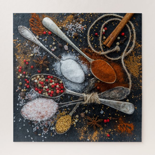 Exotic Cooking Spices & Spoons Jigsaw Puzzle (Vertical)