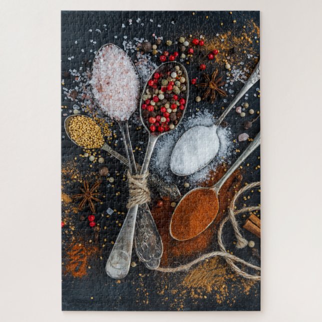 Exotic Cooking Spices & Spoons Jigsaw Puzzle (Vertical)