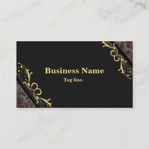 Customizable Exotic Damask Business Card