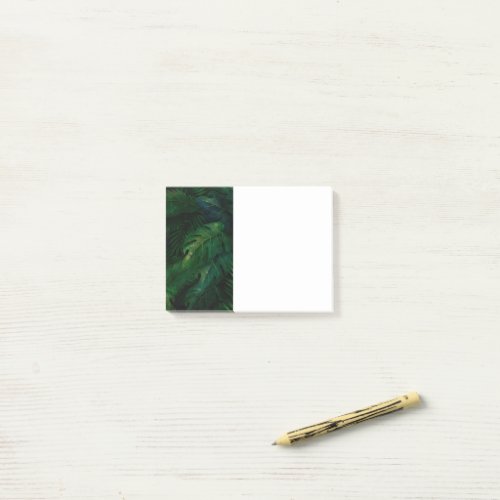 Exotic Dark Green Tropical Leaves Post_it Notes