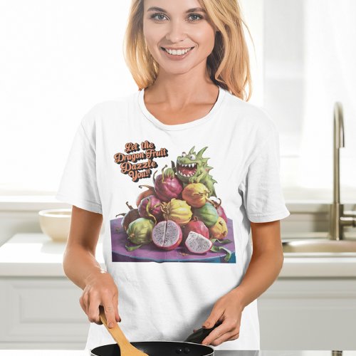 Exotic Dragon Fruit Adorning Wooden Table T_Shirt