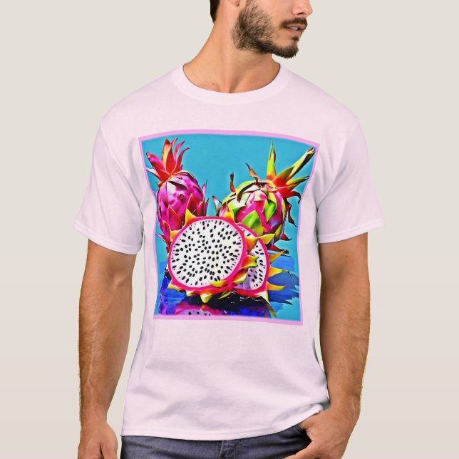 Exotic Dragon Fruit Art T-Shirt (Front)