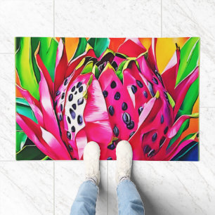 Exotic Dragon Fruit Bloom Doormat