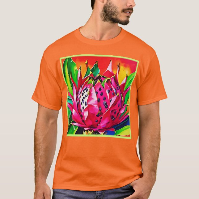 Exotic Dragon Fruit Bloom T-Shirt (Front)
