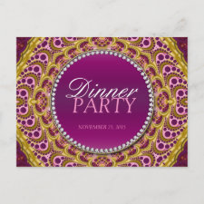 Exotic Eastern Dinner Party Invite Postcard